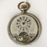 HEBDOMAS SILVER POCKET WATCH