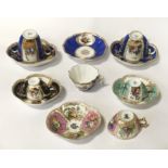 SIX MEISSEN CUPS & SAUCERS