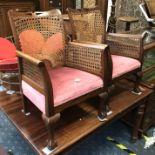 PAIR OF BERGERE CHAIRS