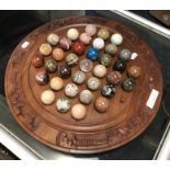 INTERESTING SEMI PRECIOUS STONE BALL GAME