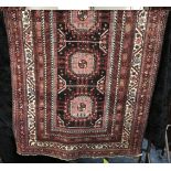 NORTH EAST PERSIAN TURKOMAN RUG 205CM X 115CM