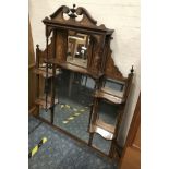 ROSEWOOD AND INLAID OVER MANTLE