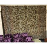 FINE CENTRAL PERSIAN KASHAN CARPET 404CM X 398CM