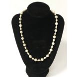 14K GILT SILVER PEARL NECKLACE - 50CMS (L)