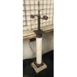 BRONZE ALABASTER COLUMN LAMP - 84CMS (H)