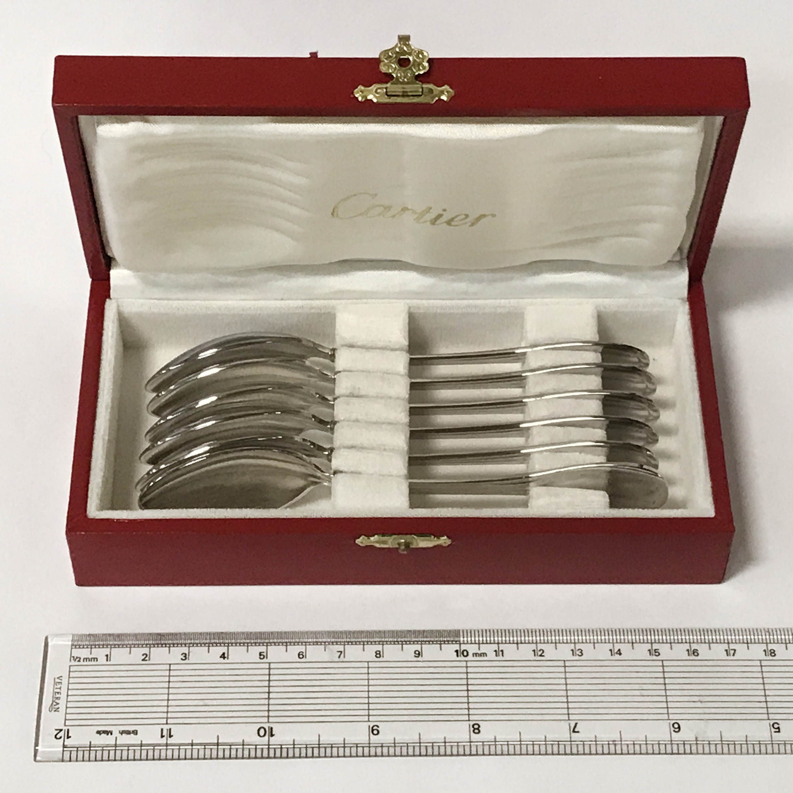 SET OF SIX CARTIER TEASPOONS