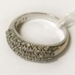 18CT DIAMOND CLUSTER RING - SIZE N