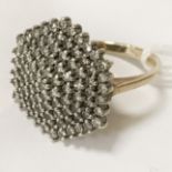 9 CARAT GOLD DIAMOND CLUSTER RING SIZE (M)