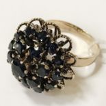 14CT YELLOW GOLD & SAPPHIRE RING - SIZE N