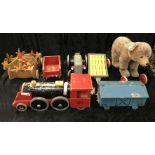 WOODEN TOY TRAIN WITH OTHERS