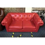 RED CHESTERFIELD SOFA