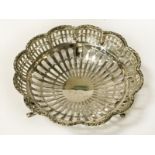 HM SILVER MAPPIN & WEBB PIERCED SWEET DISH 13CM (DIAM