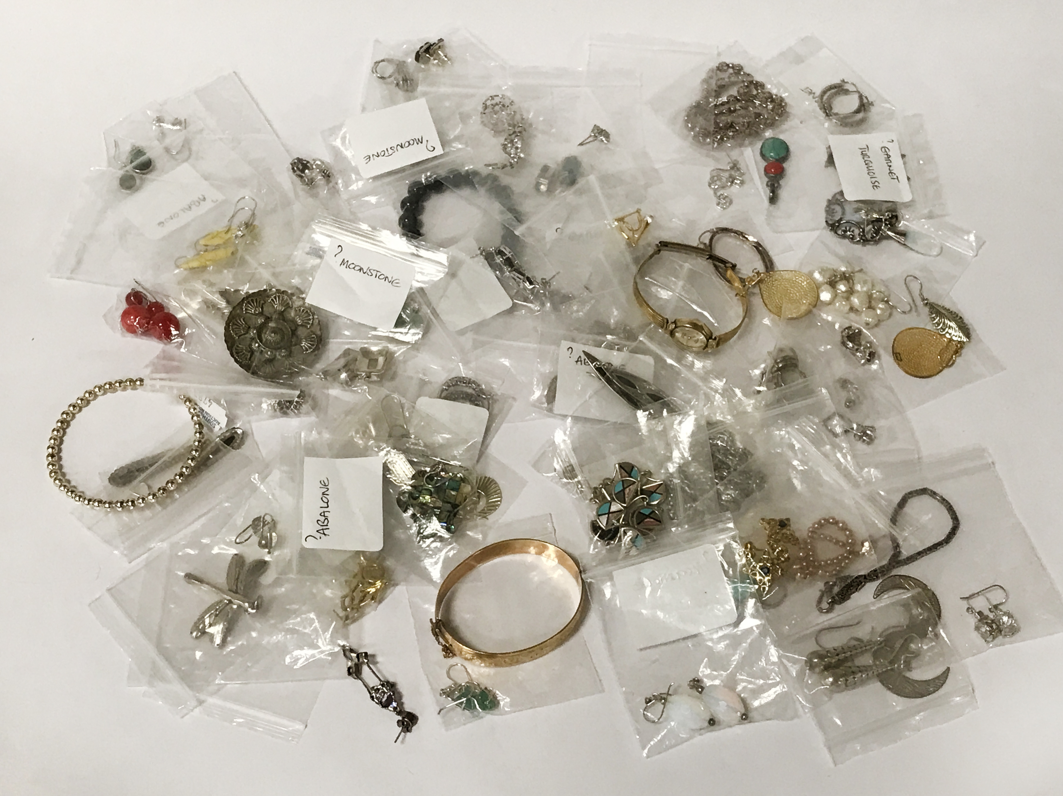 COSTUME JEWELLERY & SOME SILVER