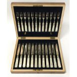 MOTHER OF PEARL CASED CUTLERY SET