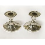 PAIR OF SILVER CANDLESTICKS 9.5CM (H)