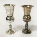 PAIR OF HM SILVER GOBLETS 14CM (H)