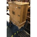 BLEACHED WALNUT COCKTAIL CABINET