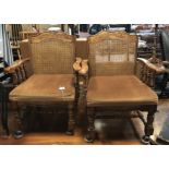 PAIR OF BERGERE CHAIRS