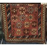 SOUTH WEST PERSIAN QASHQAI KILIM 225CMS X 115CMS