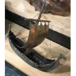 BRONZE VIKING BOAT 40CMS (L)