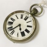 8 DAY LARGE POCKET WATCH WITH VISIBLE SPRING WINDOW