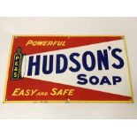 HUDSONS SOAP ENAMEL SIGN BY GARNIER