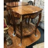 PAIR INLAID SIDE TABLES