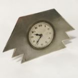 ART DECO STERLING SILVER DESK CLOCK