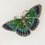 STERLING SILVER LARGE BUTTERFLY BROOCH