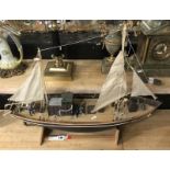 MODEL SAILING BOAT - 53 X 65 CMS