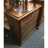 WALNUT 4 DRAWER CHEST