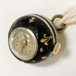 TUDOR ENAMELLED PENDANT WATCH - SOME DAMAGE TO THE ENAMEL BUT NOT TOO NOTICABLE . THE CASE IS SILVER