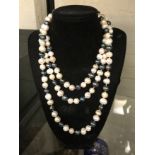 OPERA LENGTH MIXED PEARL NECKLACE