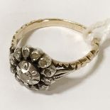 18CT GOLD OLD CUT DIAMOND RING - 3.5G SIZE M