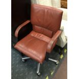 VITRA LEATHER SWIVAL CHAIR