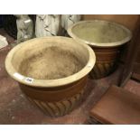 PAIR OF LARGE GARDEN POTS