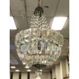 CUT GLASS CHANDELIER