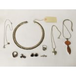 COLLECTION OF SILVER JEWELLERY