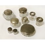 COLLECTION OF H/M SILVER DRESSING TABLE ITEMS