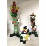 3 MURANO CLOWNS