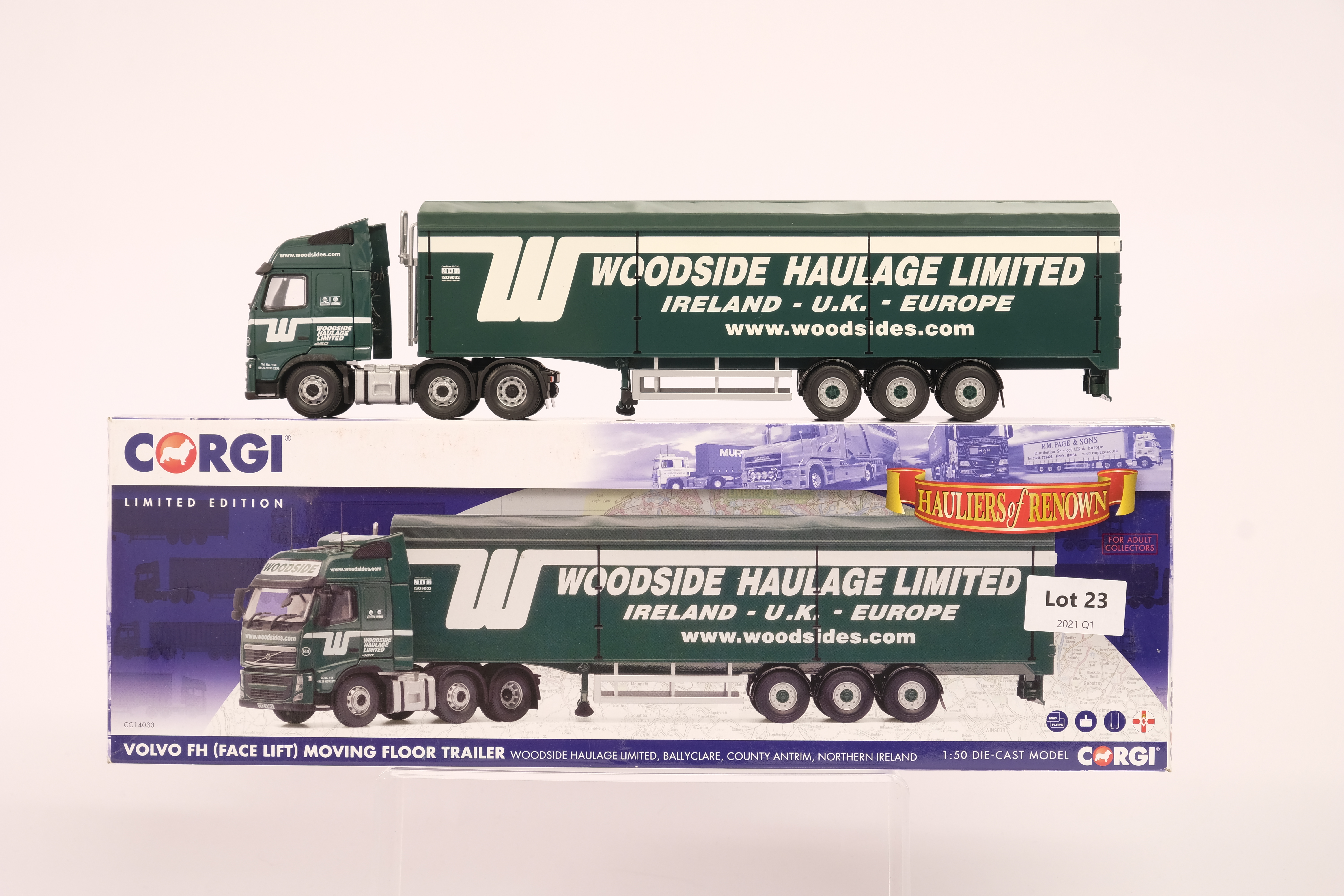 Corgi Volvo FH Moving Floor Trailer - Woodside Haulage LTD