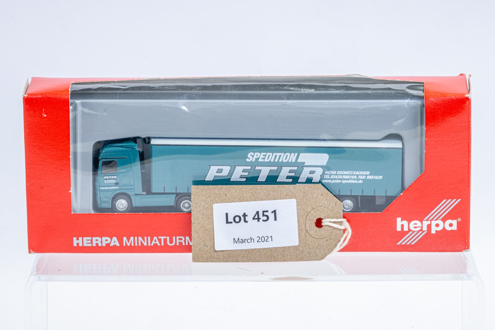 Herpa Merc Actros Box Trailer - Peter Spedition