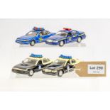 4 x Assorted Loose American Police Cars