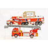 3 x Assorted Fire Rescue Trucks - Unboxed