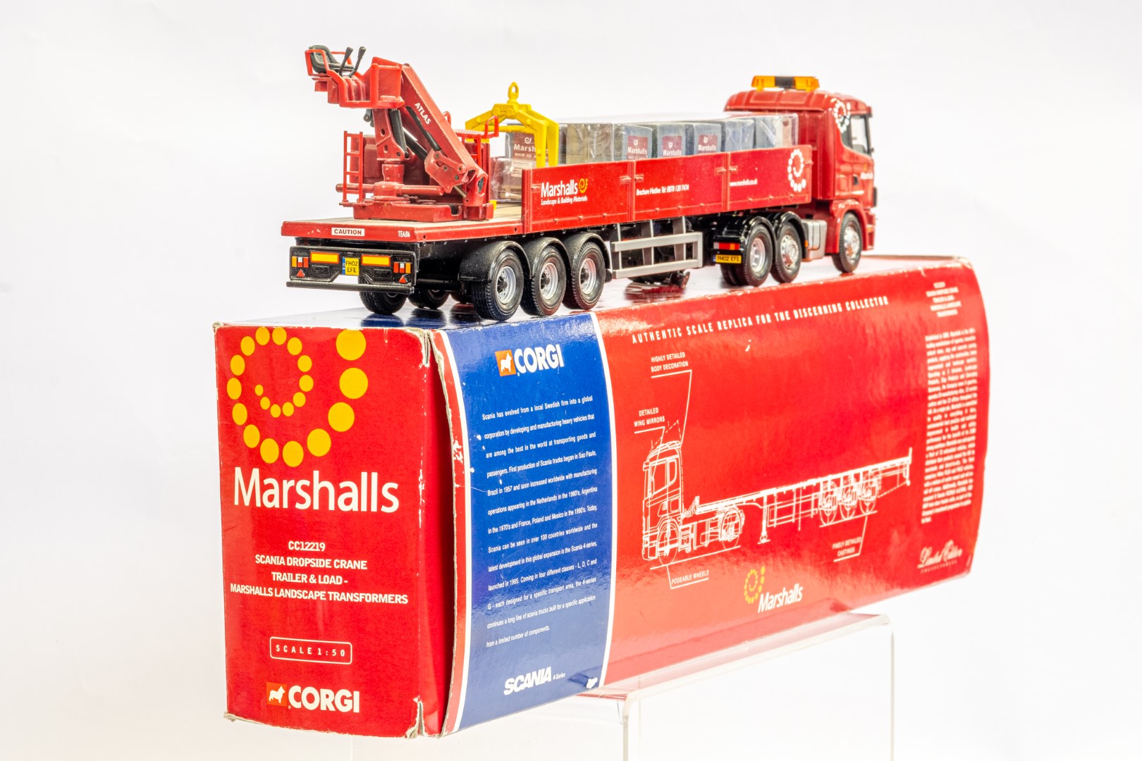 Corgi Marshalls Landscape Transformers Scania Dropside Crane Trailer & Load - Image 3 of 7