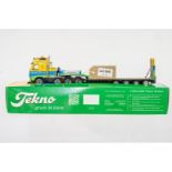 Tekno Volvo 8x4 FH03 Globetrotter XL With Goldhofer Lowloader - W.H. Malcolm - Bullbar loose, stacks