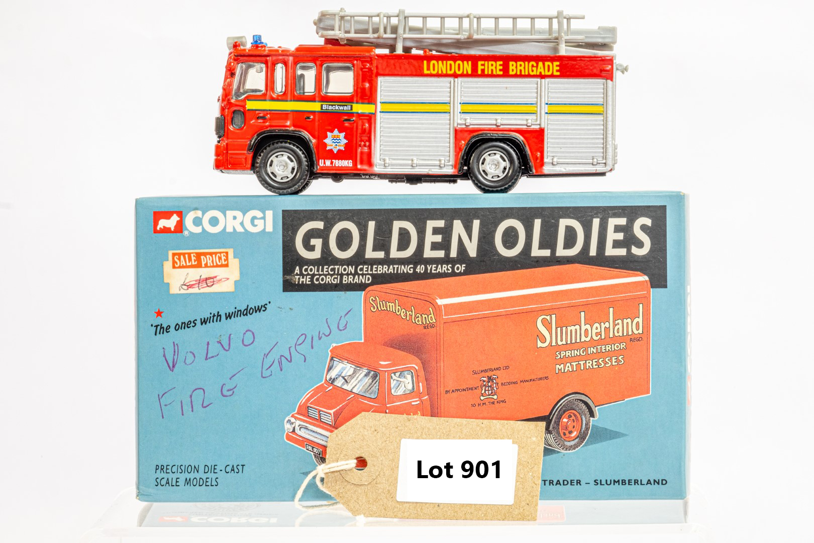 Lledo Volvo Fire Engine - Londons Burning TV Show - In Wrong Box