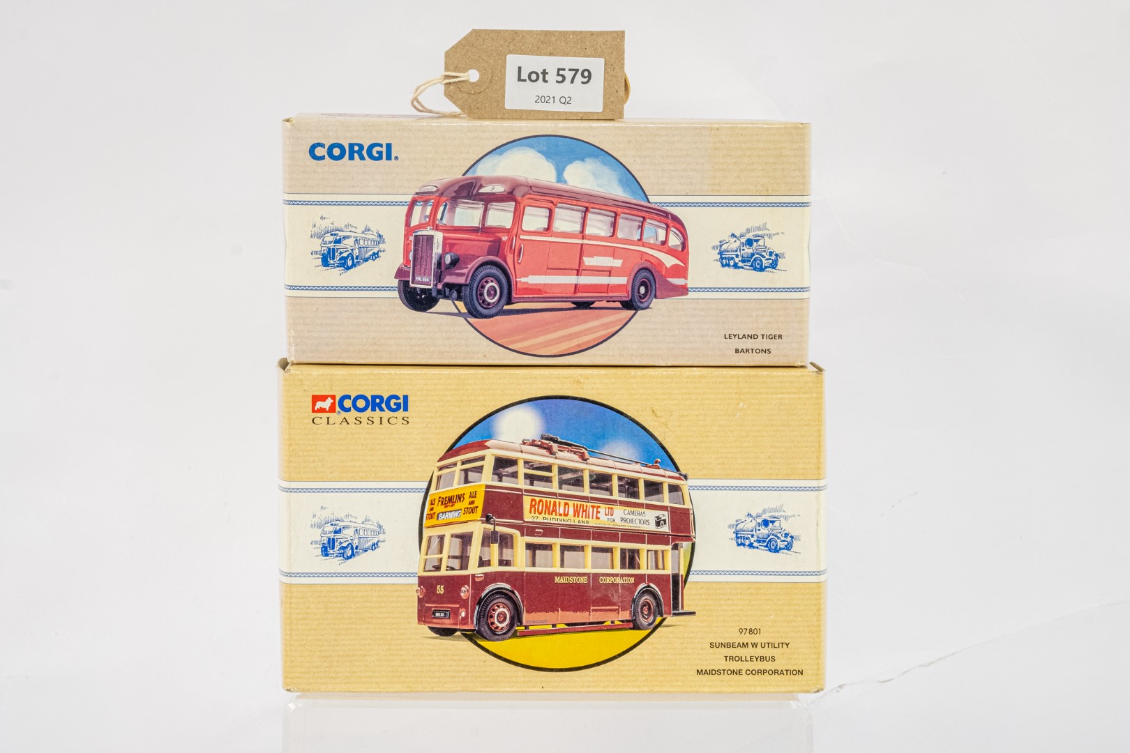 Corgi Leyland Tiger - Bartons / Sunbeam W Utility Trolleybus - Maidstone Corporation -