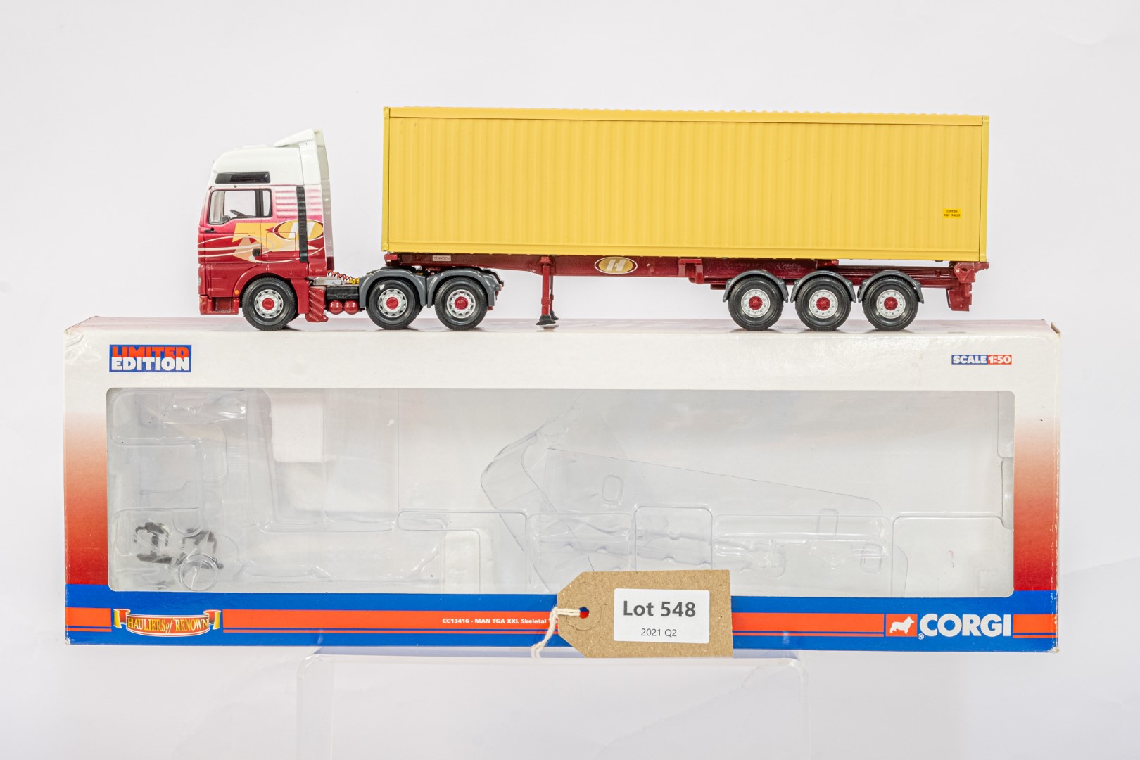 Corgi MAN TGA XXL Skeletal Trailer & Container - Hanbury Davies LTD -