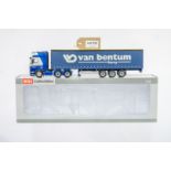 WSI Scania R6 Streamline Topline & Curtainside Trailer H J Van Bentum -